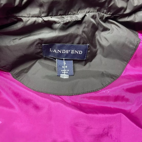 Lands End Vest Womens Small Winter Down Pink Puffer - Picture 3 of 4
